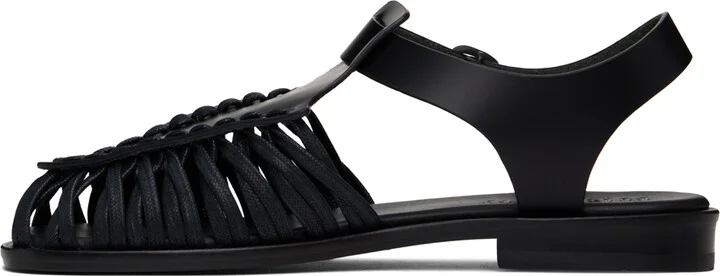 HEREU Black Alaro T-Bar Sandals - Image 3