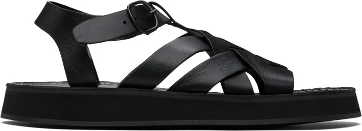 HEREU Black Beltra Sandals