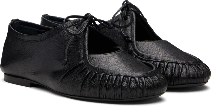 HEREU Black Coveta Supple Shiny Loafers - Image 4