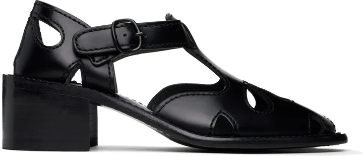 HEREU Black Floretta Heels