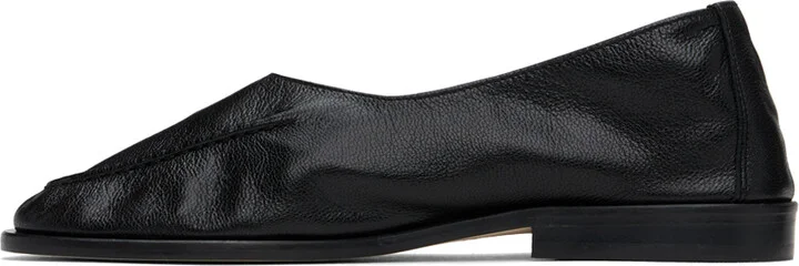 HEREU Black Juliol Winter Supple Shiny Ballerina Flats - Image 3