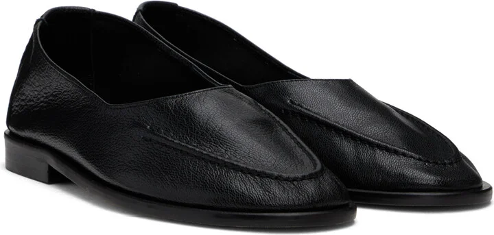 HEREU Black Juliol Winter Supple Shiny Ballerina Flats - Image 4