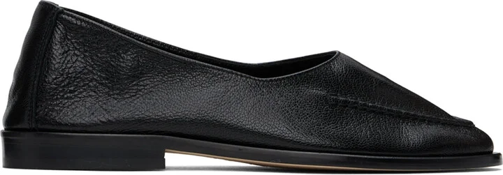HEREU Black Juliol Winter Supple Shiny Ballerina Flats