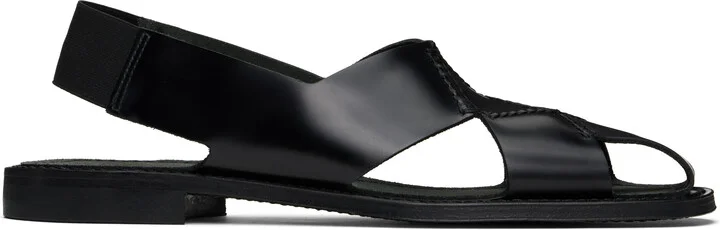 HEREU Black Llano Sandals