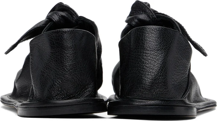 HEREU Black Llasada Supple Shiny Ballerina Flats - Image 2