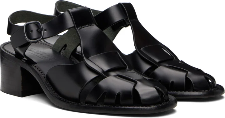 HEREU Black Pesca Heeled Sandals - Image 4