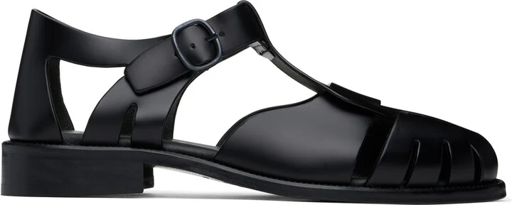 HEREU Black Pesca Sandals
