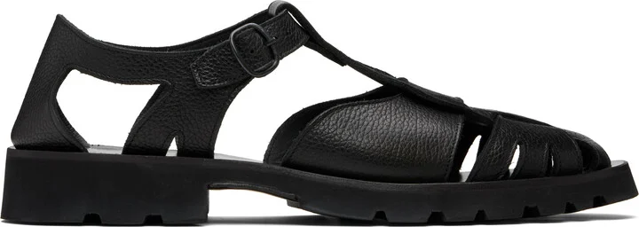 HEREU Black Pesca Sport Grainy Sandals