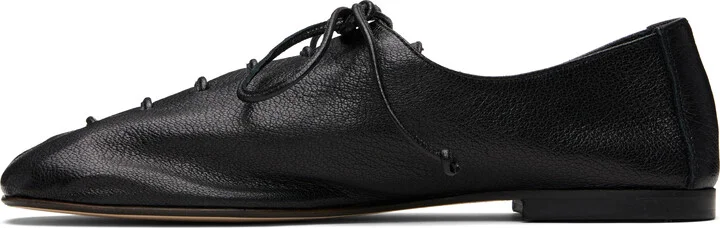 HEREU Black Plegada Supple Shiny Derbys - Image 3