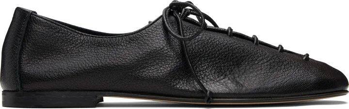 HEREU Black Plegada Supple Shiny Derbys