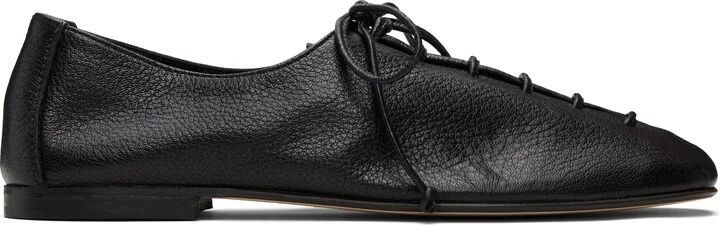 HEREU Black Plegada Supple Shiny Derbys
