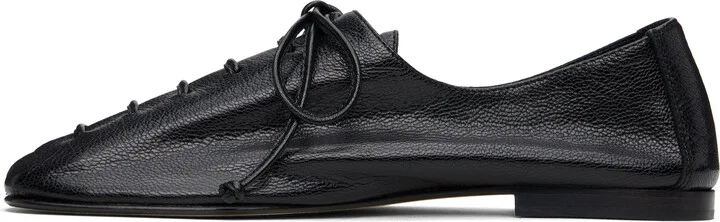 HEREU Black Plegada Supple Shiny Oxfords - Image 3