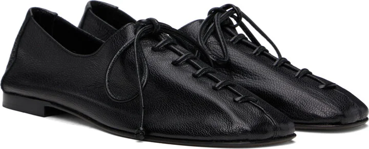HEREU Black Plegada Supple Shiny Oxfords - Image 4