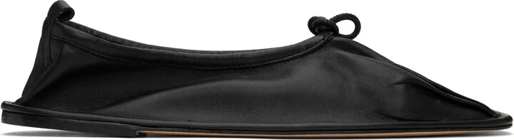 HEREU Black Puntera Ballerina Flats