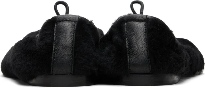 HEREU Black Puntera Shearling Ballerina Flats - Image 2