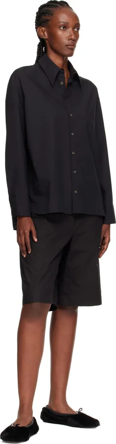 HEREU Black Puntera Shearling Ballerina Flats - Image 5