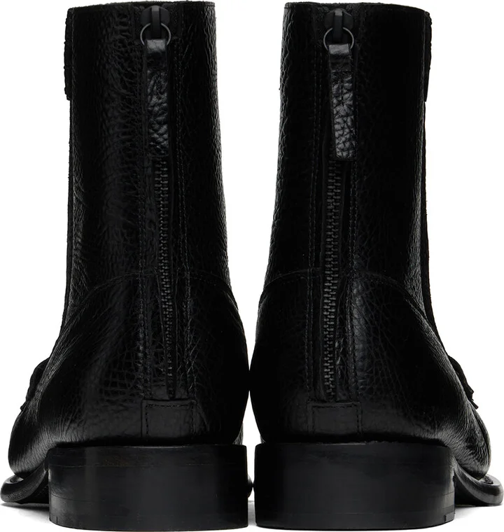HEREU Black Quadra Grainy Boots - Image 2