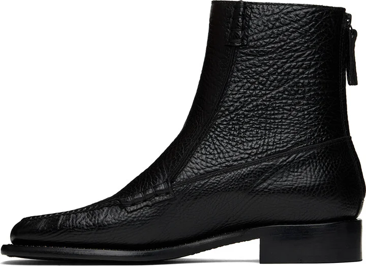 HEREU Black Quadra Grainy Boots - Image 3