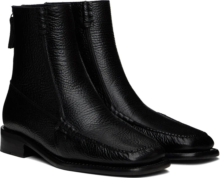 HEREU Black Quadra Grainy Boots - Image 4