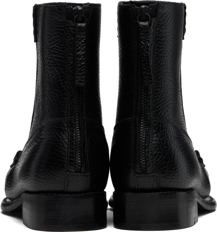 HEREU Black Quadra Grainy Boots - Image 2