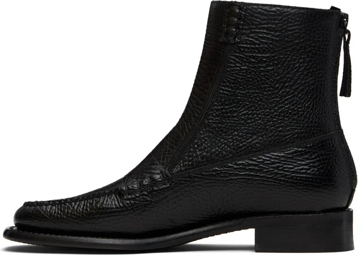 HEREU Black Quadra Grainy Boots - Image 3