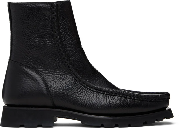 HEREU Black Riera Sport Grainy Boots