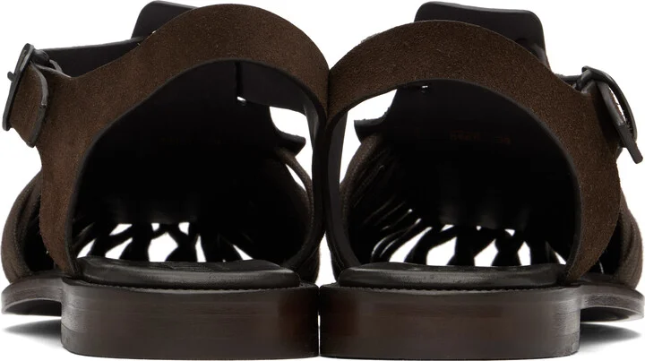 HEREU Brown Alaro Suede Sandals - Image 2