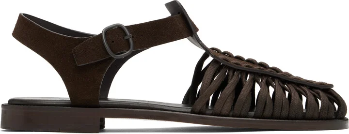 HEREU Brown Alaro Suede Sandals