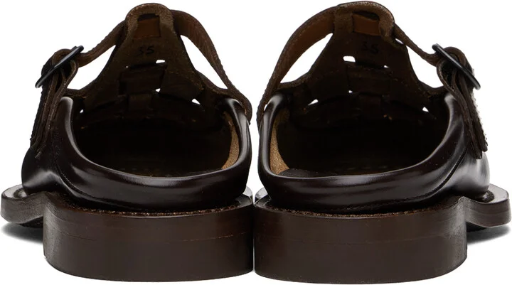 HEREU Brown Bonell T-Bar Loafers - Image 2