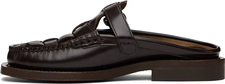 HEREU Brown Bonell T-Bar Loafers - Image 3