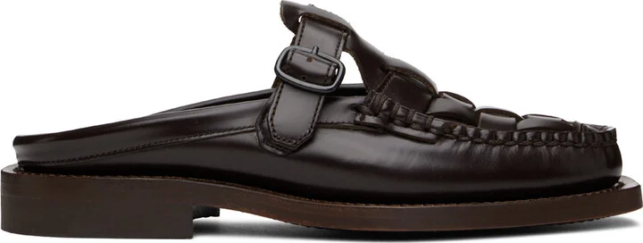 HEREU Brown Bonell T-Bar Loafers