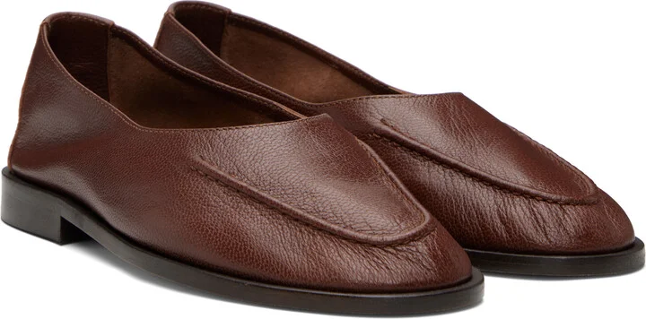 HEREU Brown Juliol Winter Supple Shiny Flats - Image 4