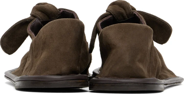 HEREU Brown Llasada Suede Ballerina Flats - Image 2