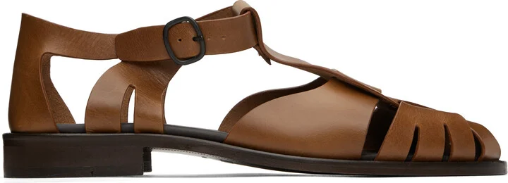 HEREU Brown Pesca Veg-Tan Sandals