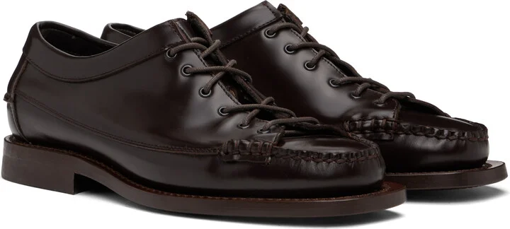 HEREU Brown Priego Squared Loafers - Image 4