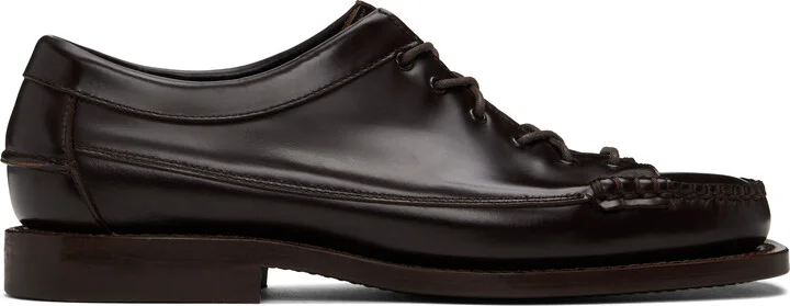 HEREU Brown Priego Squared Loafers