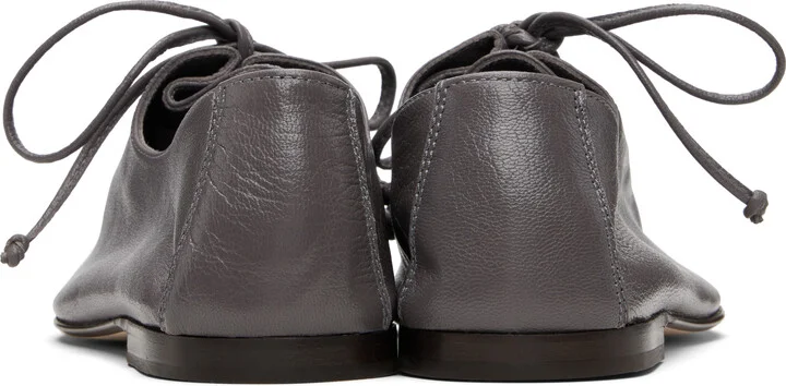 HEREU Gray Plegada Supple Shiny Derbys - Image 2