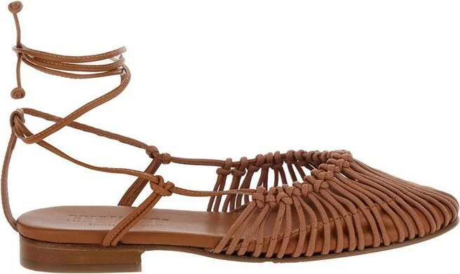 Hereu Mantera Lace-Up Ballerina Shoes