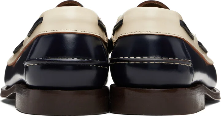 HEREU Navy & Off-White Saler Bicolor Loafers - Image 2