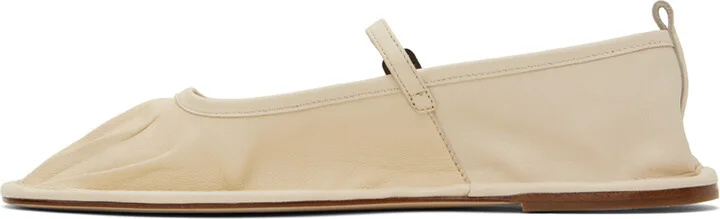 HEREU Off-White Dansa Ballerina Flats - Image 3