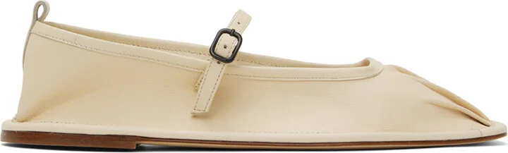 HEREU Off-White Dansa Ballerina Flats