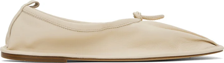 HEREU Off-White Puntera Ballerina Flats