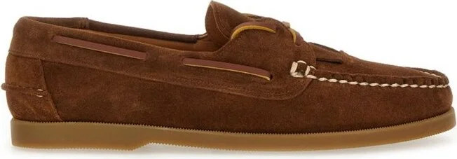 Hereu Round-Toe Lace-Up Loafers