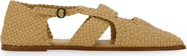 Hereu Serra Interwoven Cut-Out Detailed Flat Shoes