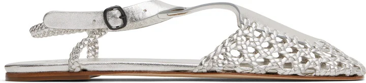 HEREU Silver Reixa Metallic Sandals