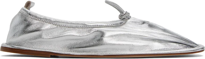 HEREU SSENSE Exclusive Silver Puntera Ballerina Flats