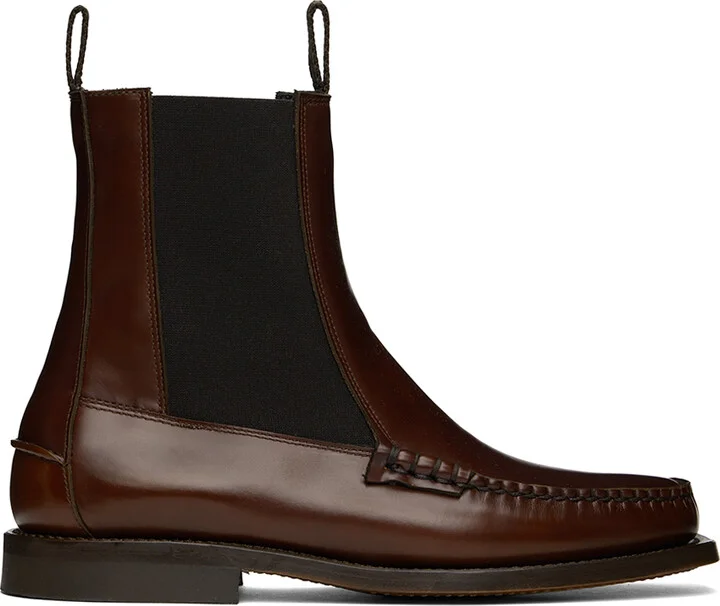 HEREU Tan Alda Chelsea Boots