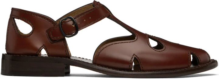 HEREU Tan Floreta Sandals