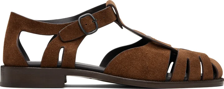 HEREU Tan Pesca Suede Sandals