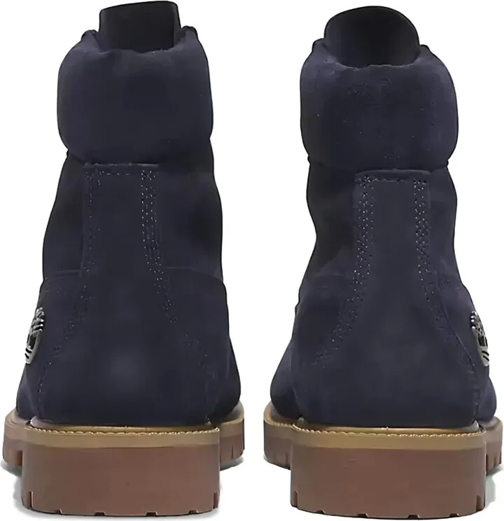 Heritage 6 Inch Lace Up Waterproof "Dark Blue Suede" boots - Image 3